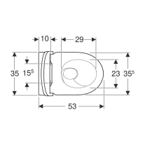 Set vas WC suspendat cu capac quick release Geberit, Acanto, TurboFlush